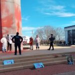 pro-palestine-activists-vandalize-us-australia-memorial-in-canberra