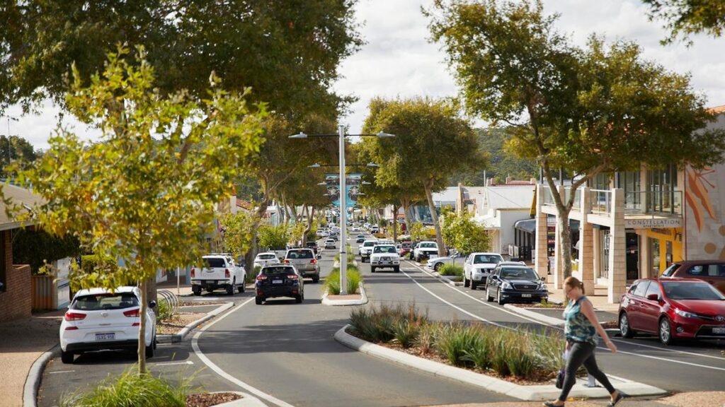 The Hassell-designed Margaret River main street.