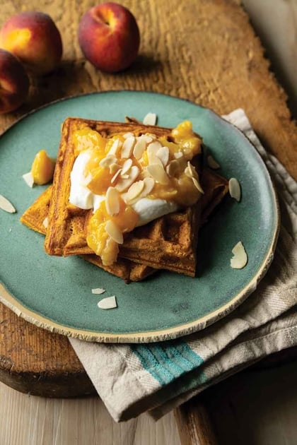 sweet-potato-waffles-with-peach-sauce-a-must-try-recipe-now-