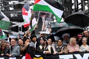 TOPSHOT-AUSTRALIA-PALESTINIAN-ISRAEL-CONFLICT-PROTEST