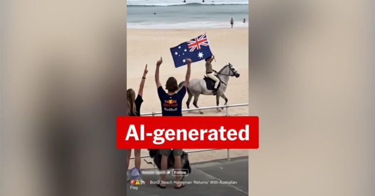 australian-flag-horse-rider-video-from-bondi-beach-is-ai-fake