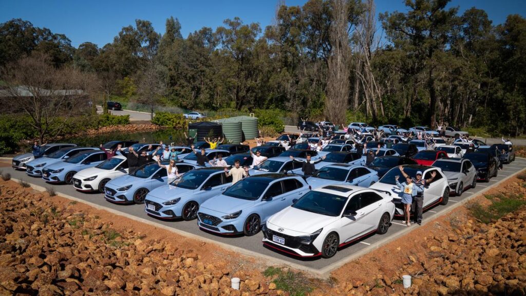 Hyundai N Club drivers turn out for the day drive.