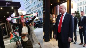 protesters-confront-trump-during-dinner-at-joe-s-seafood
