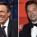 Seth Meyers and Jimmy Fallon.