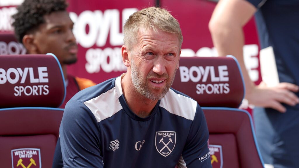 west-ham-s-graham-potter-leads-training-amid-uncertain-future