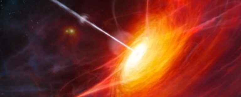 brightest-quasar-s-mass-reduced-by-90-due-to-blazing-outflow