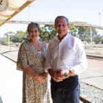 Kalgoorlie MLA Ali Kent and WA Premier Roger Cook at Kalgoorlie