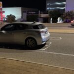 The car involved in a serious crash in Scarborough on Friday night.