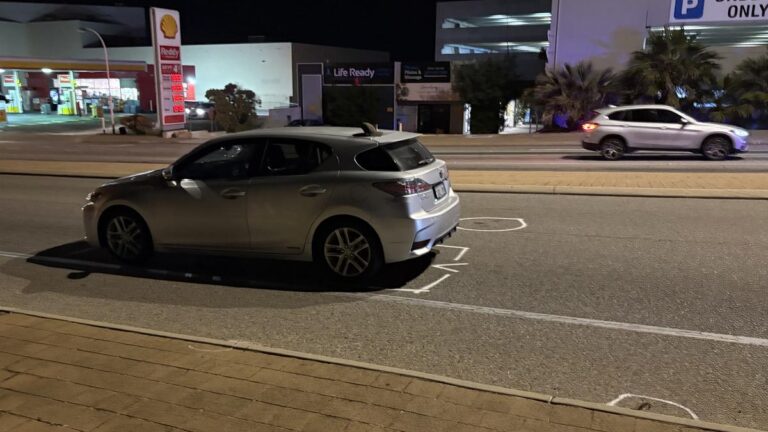 The car involved in a serious crash in Scarborough on Friday night.