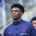Aurelien Tchouameni (AS Monaco) of France prior the UEFA Nations League League A Group 1 match between France and Denmark at Stade de France on June 3, 2022 in Paris, France. (Photo by Jose Breton/Pics Action/NurPhoto)