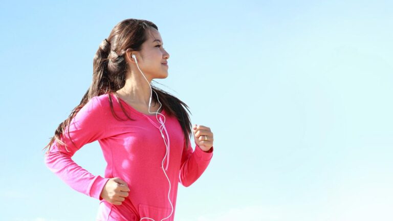 Brisk walking on the beach