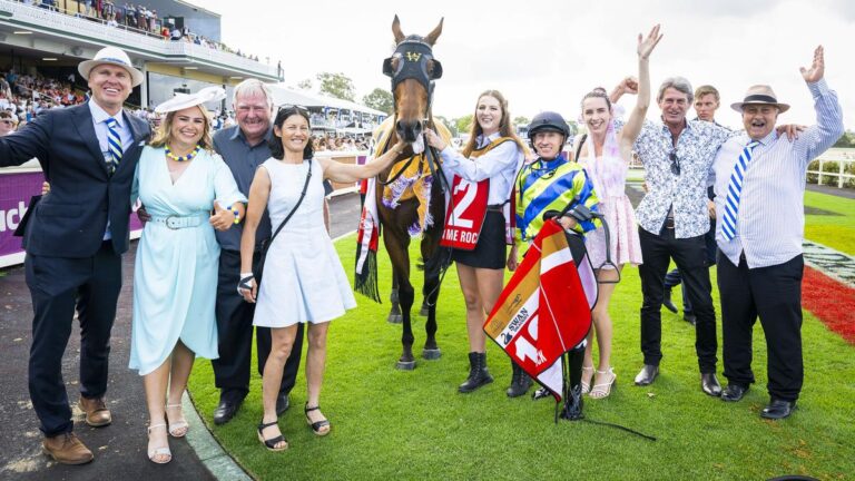 Watch Me Rock wins the 2025 Railway Stakes