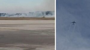 United Airlines plane makes emergency landing.