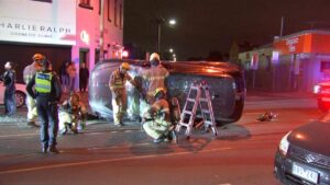 urgent-rescue-two-trapped-in-flipped-car-in-ascot-vale