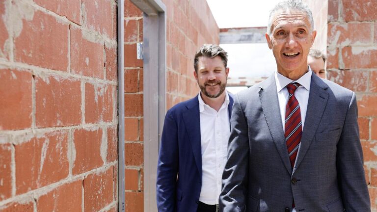Toni Buti and Matt Moran pressconference qat a building site in Wembley.