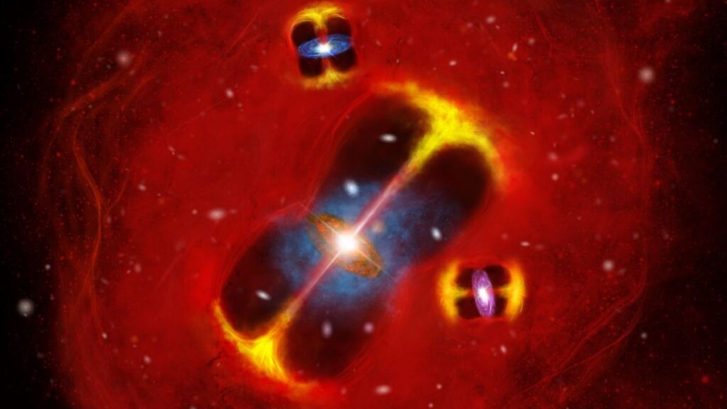 astronomers-uncover-hot-galaxy-cluster-from-early-universe