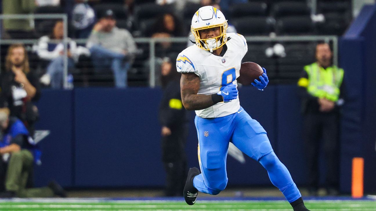chargers-rb-omarion-hampton-aims-for-playoff-return-against-patriots