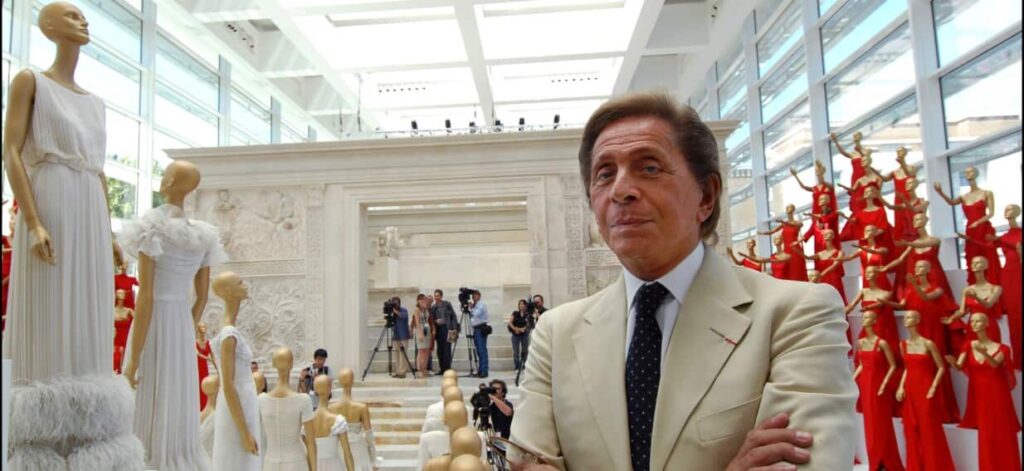 Italian fashion designer Valentino celebrates 45 years of activity :exhibition at the Ara Pacis Museum in Rome, Italy on July 06, 2007.